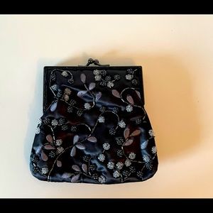 Chic Black Vintage beaded purse- looks unused